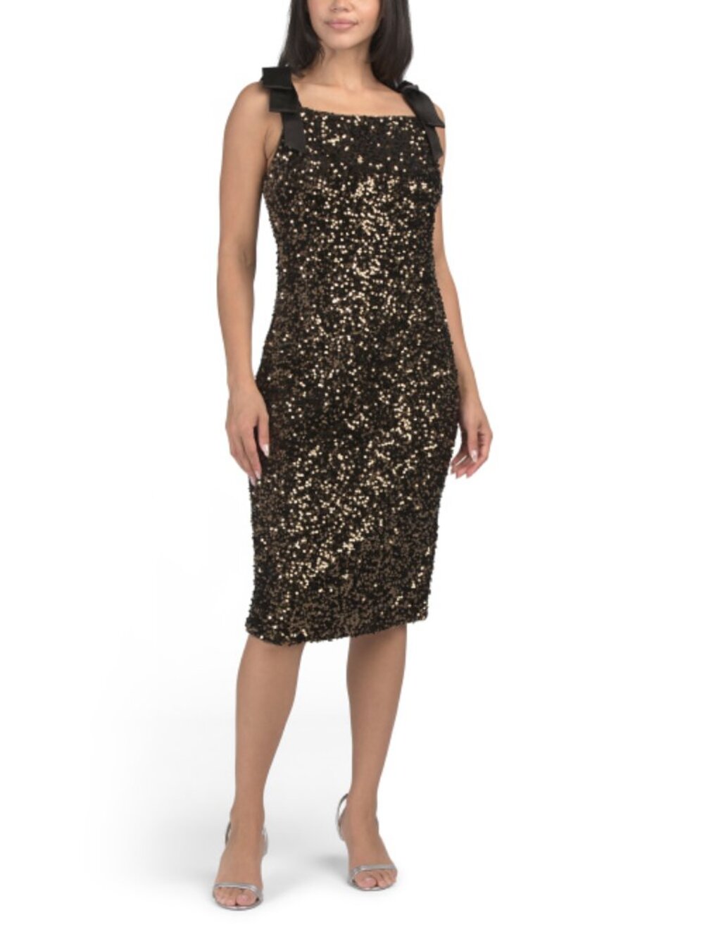 KARL LAGERFELD Sequin Velvet Sheath Dress